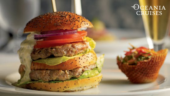 Black Angus Double Burger on Oceania