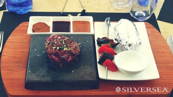 Lava Stone Cooking on Silversea