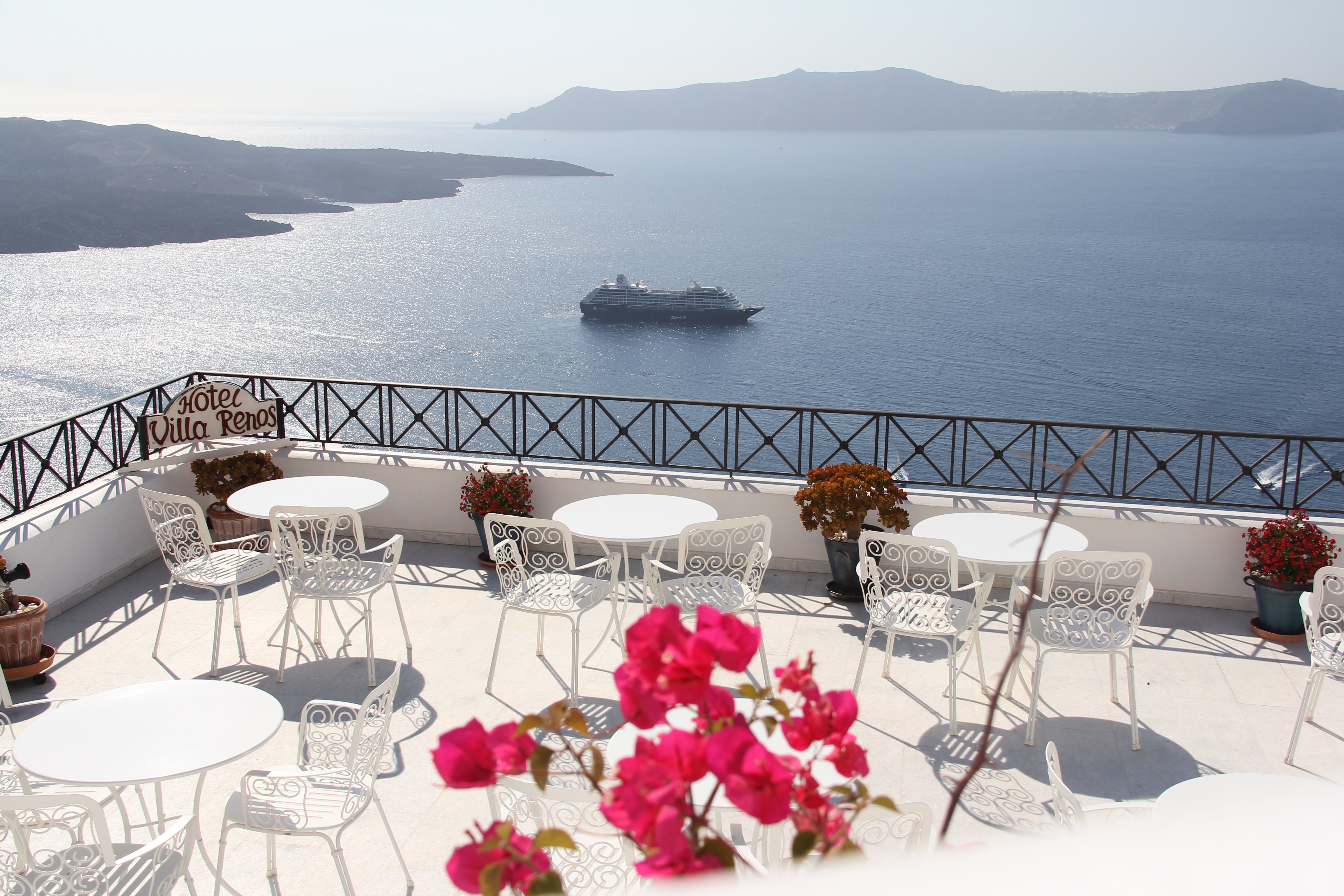 Azamara ship in Santorini, Greece