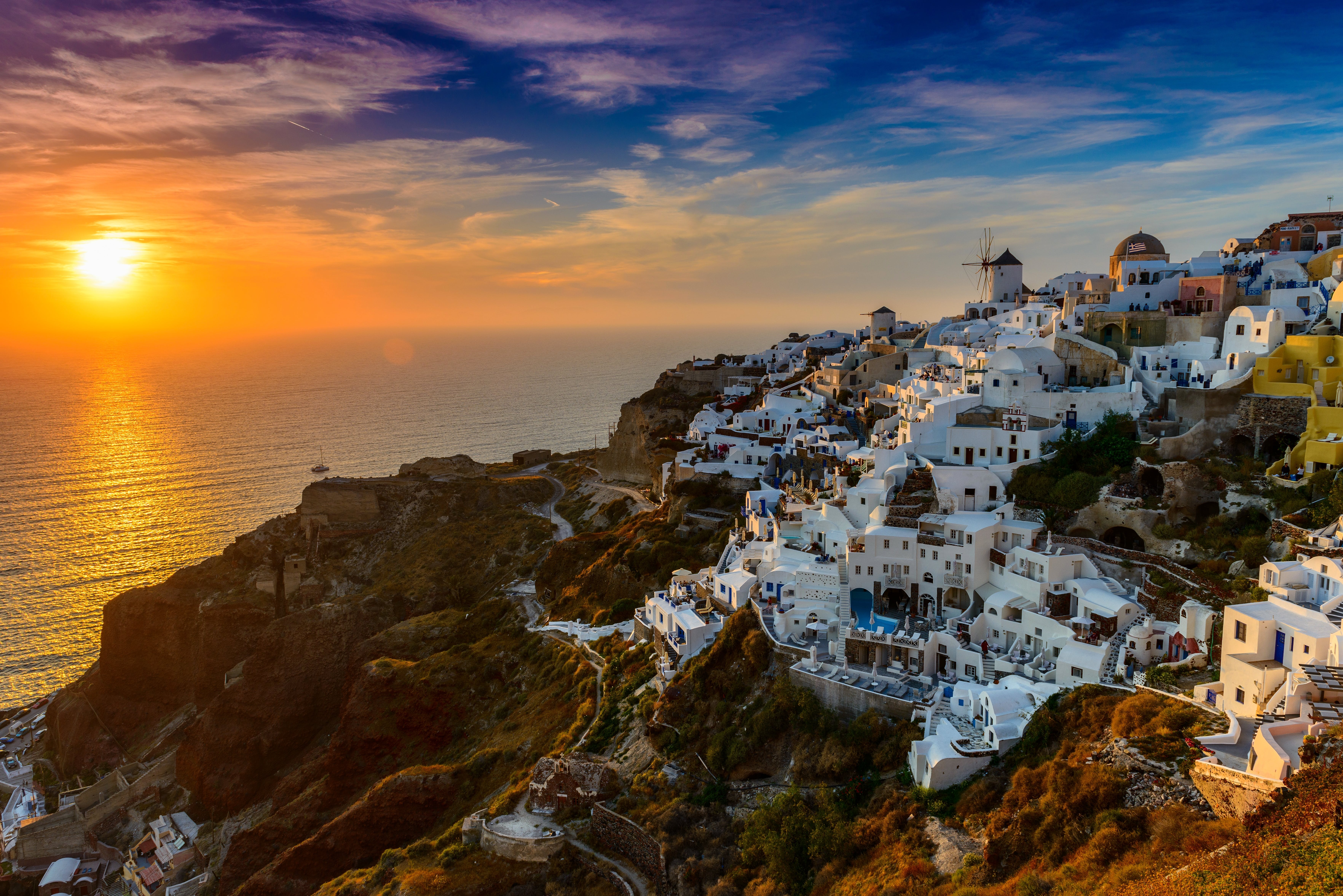 Mykonos Greece at Sunset