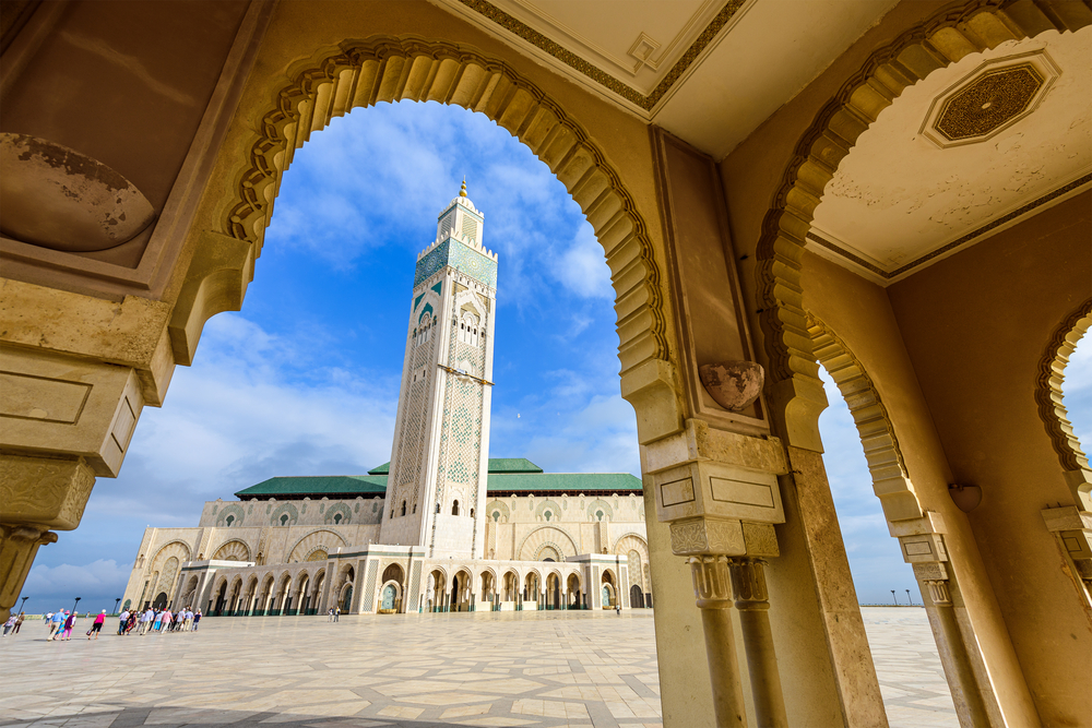 Hassan II Mosque in Casablanca, Morocco.