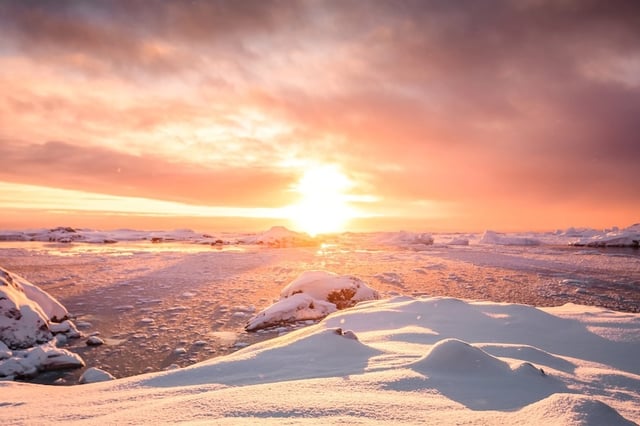 antarctica sunset
