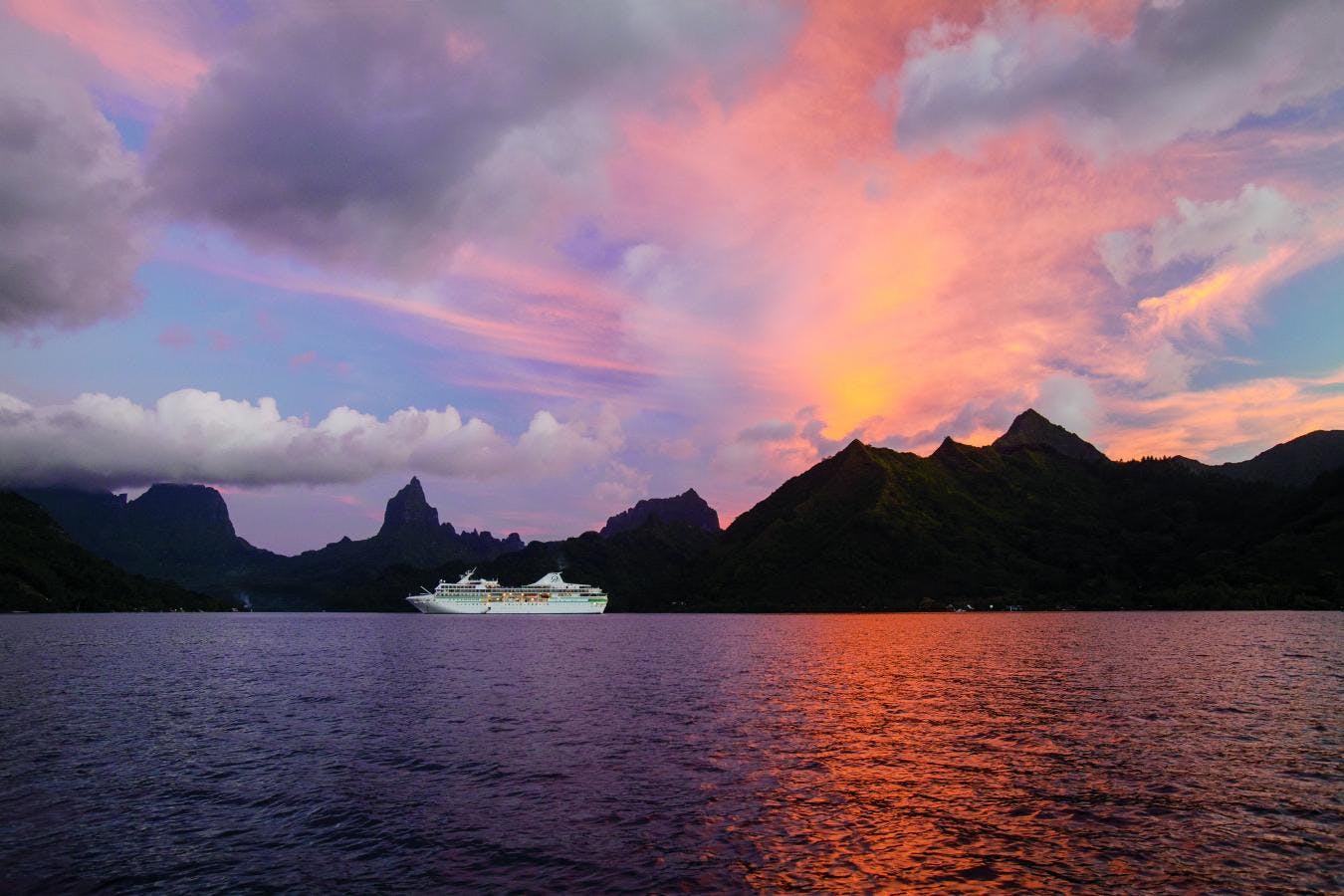 Paul Gauguin ship in Tahiti