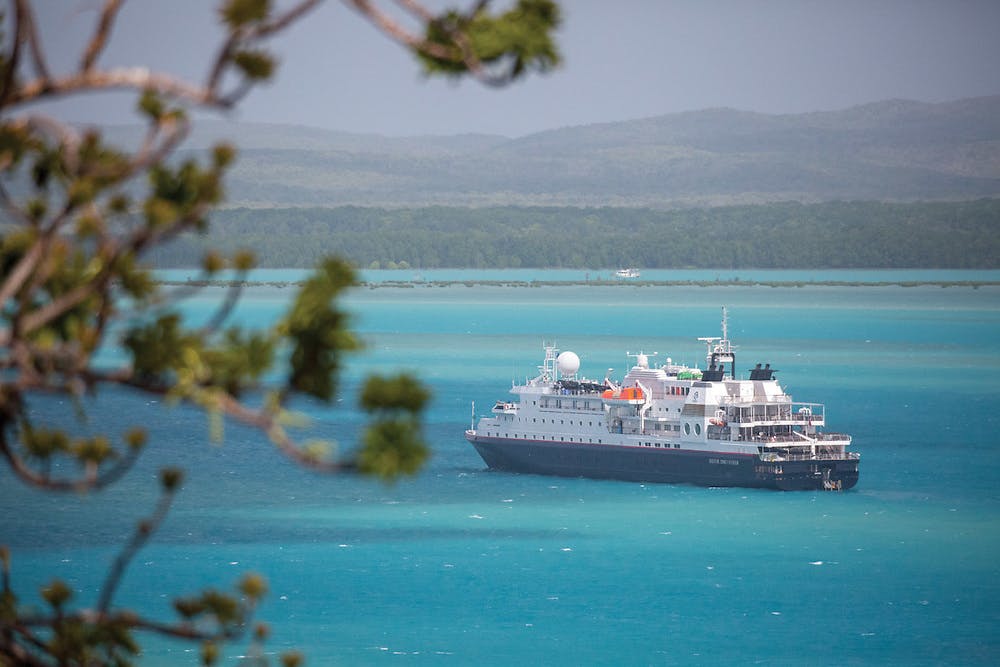 Silver Discoverer sails the Galapagos