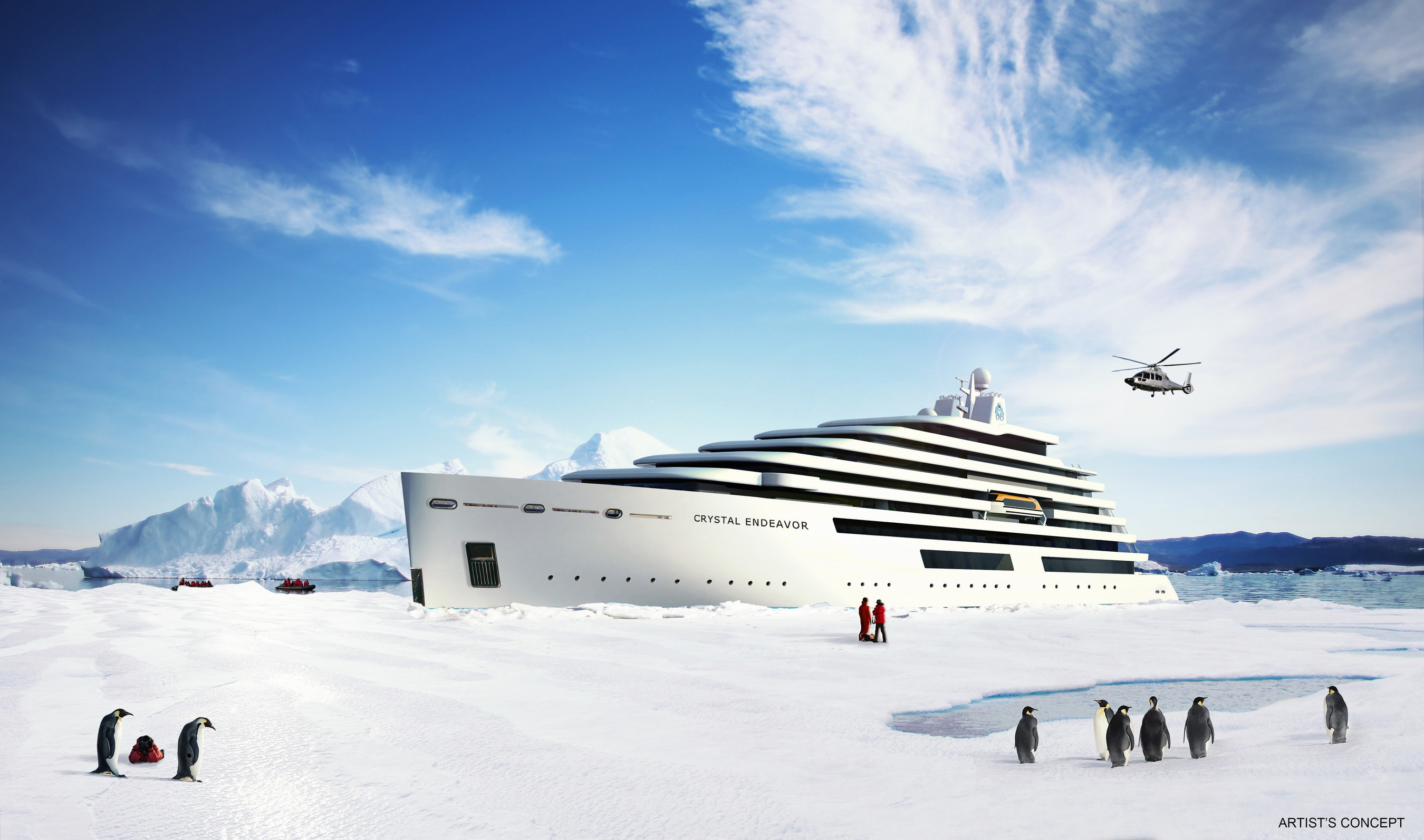 Artist's rendering of the Crystal Endeavor.