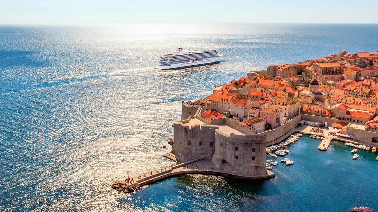 Viking Ocean in Dubrovnik, Croatia