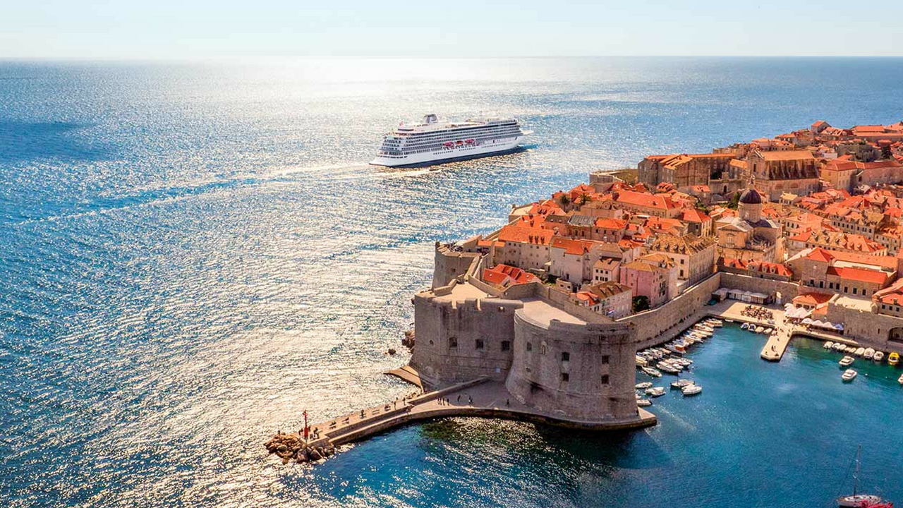 Viking Ocean ship in Adriatic Sea