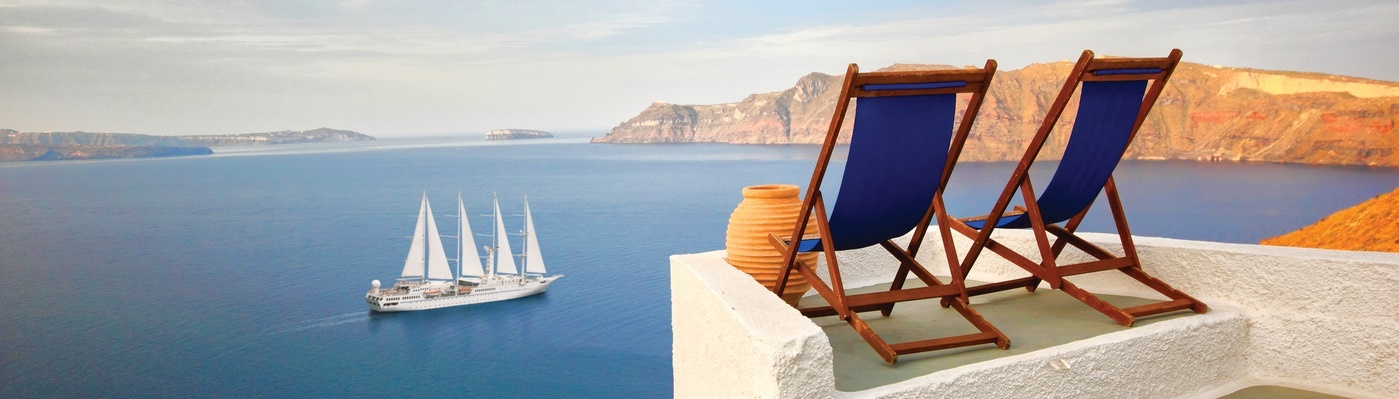 Windstar clipper ship in Greece.