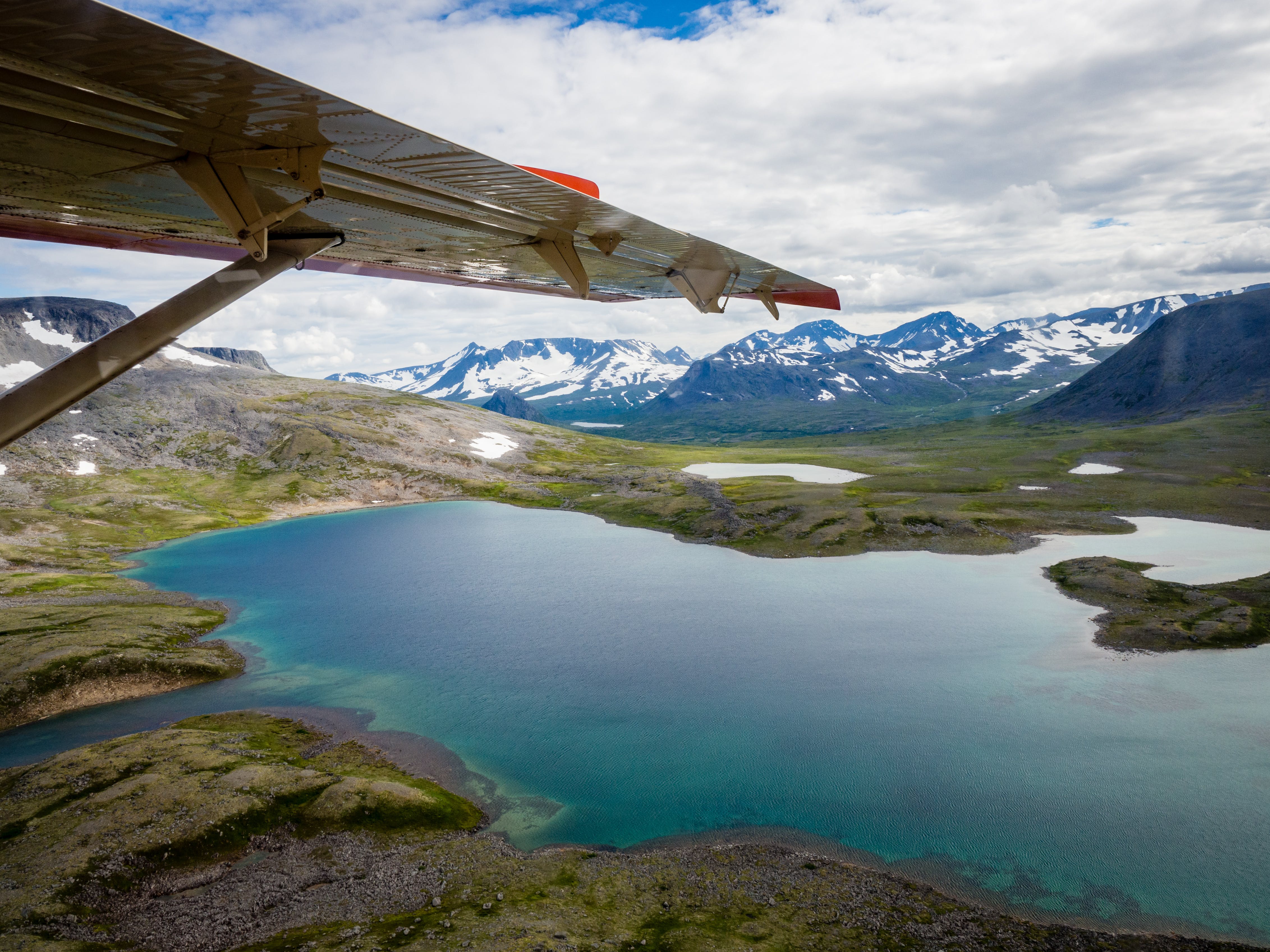 View from an airplane over Alaska