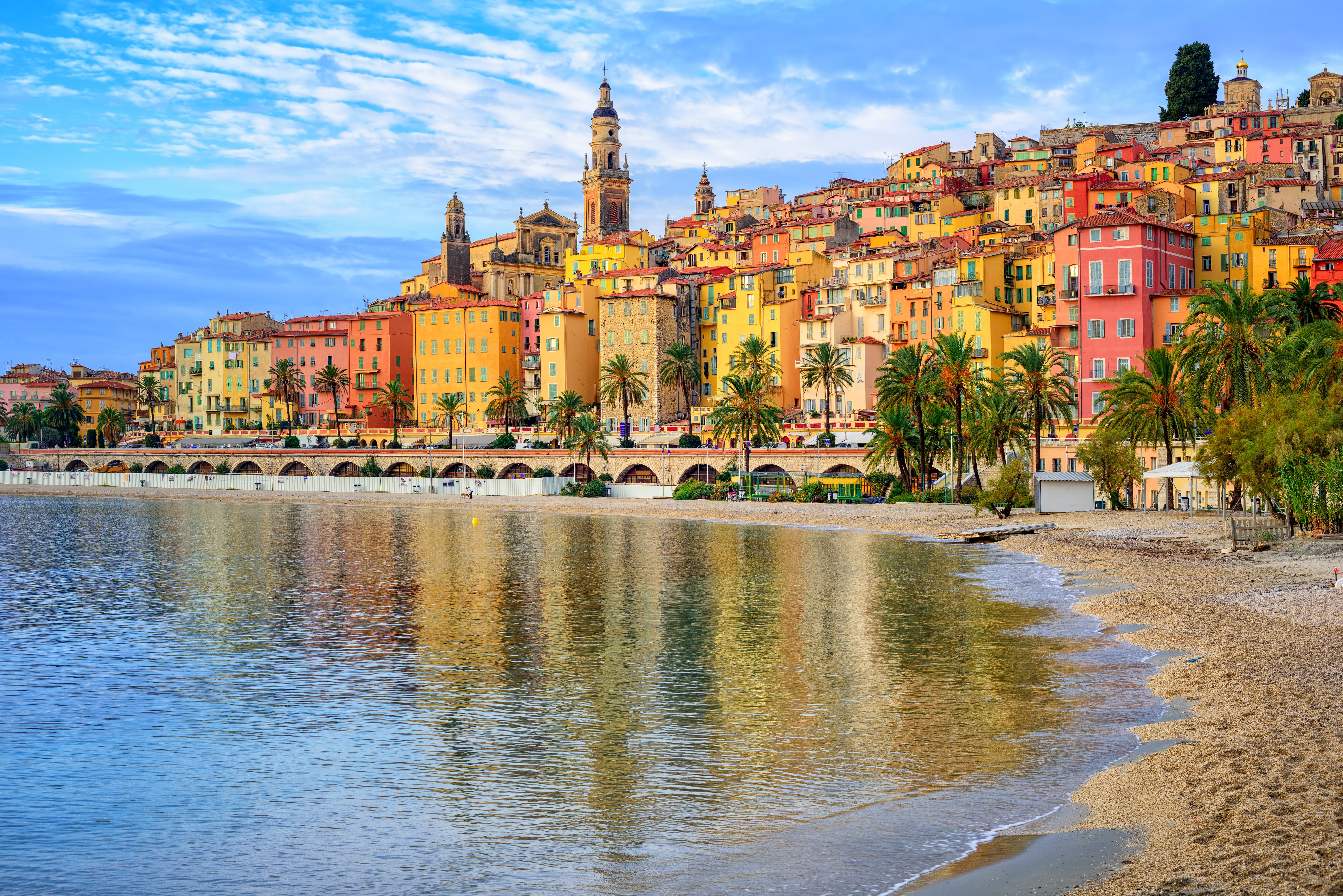 Menton in Nice on the French Riviera, France.