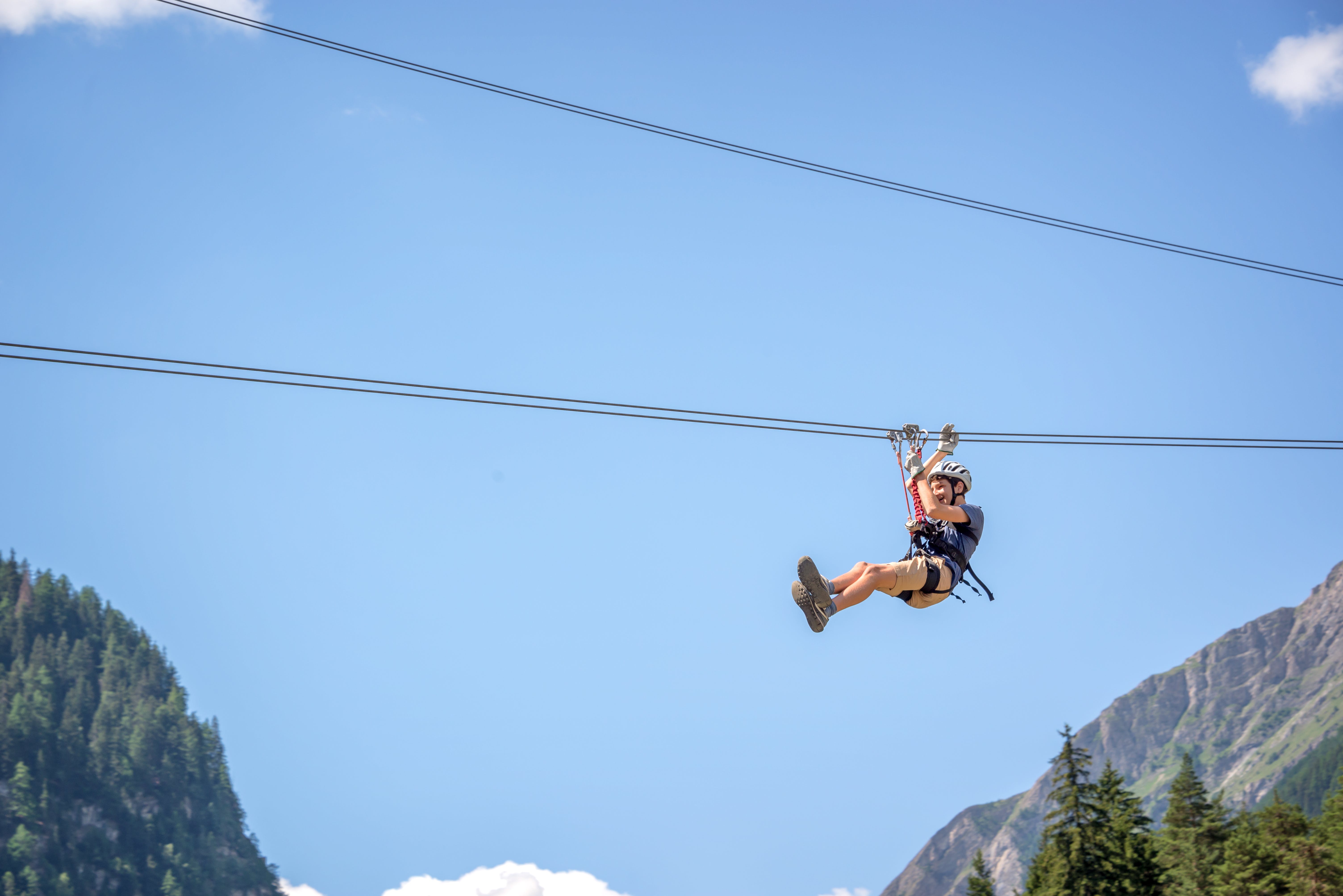 Zip lining in Alaska