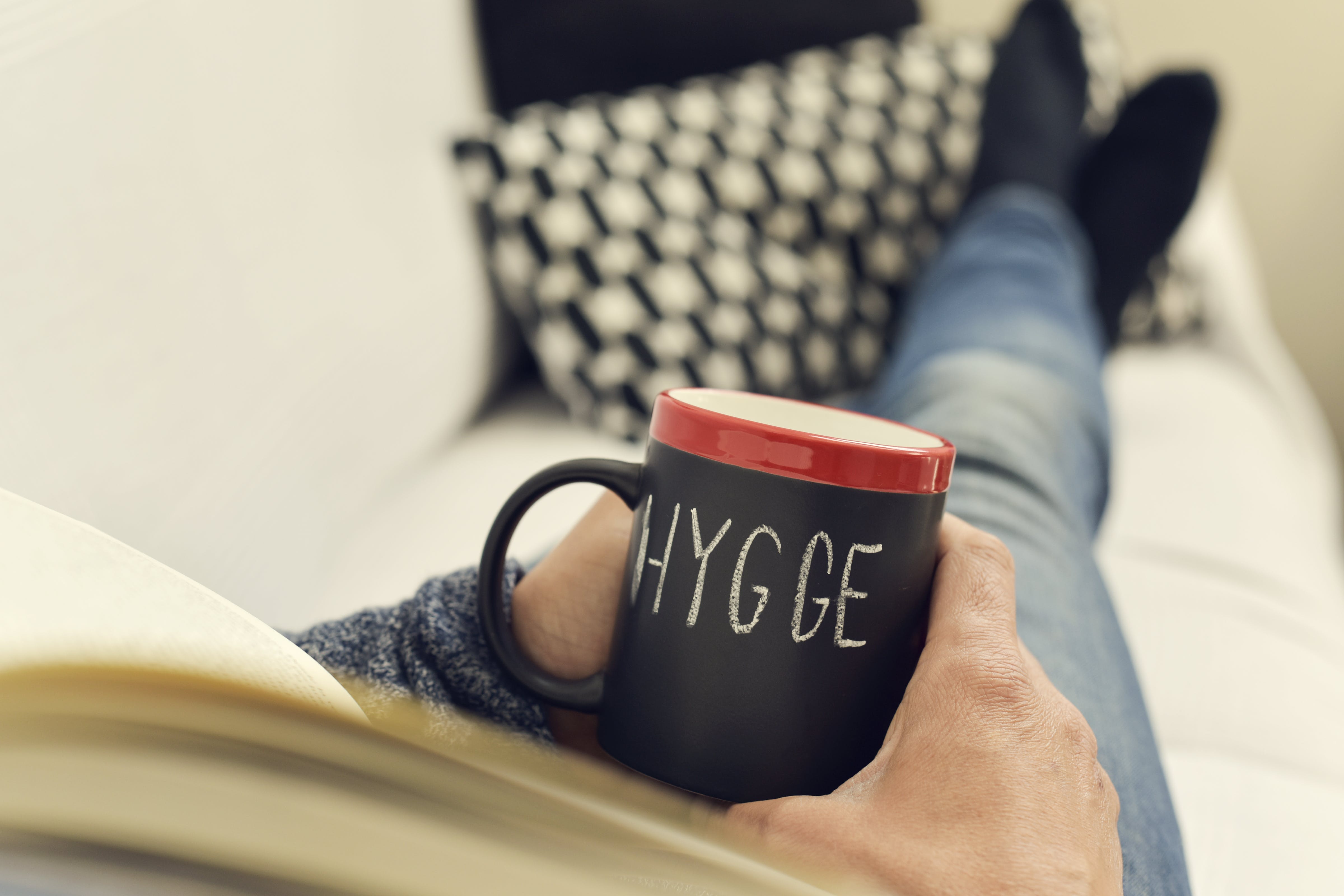 Hygge means coziness or warmth.