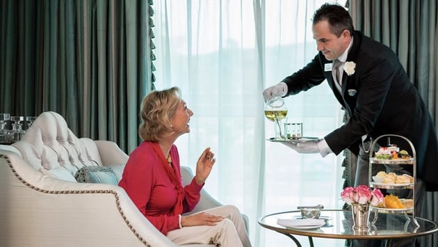 Uniworld's butler service exemplifies their 6-star service philosophy.